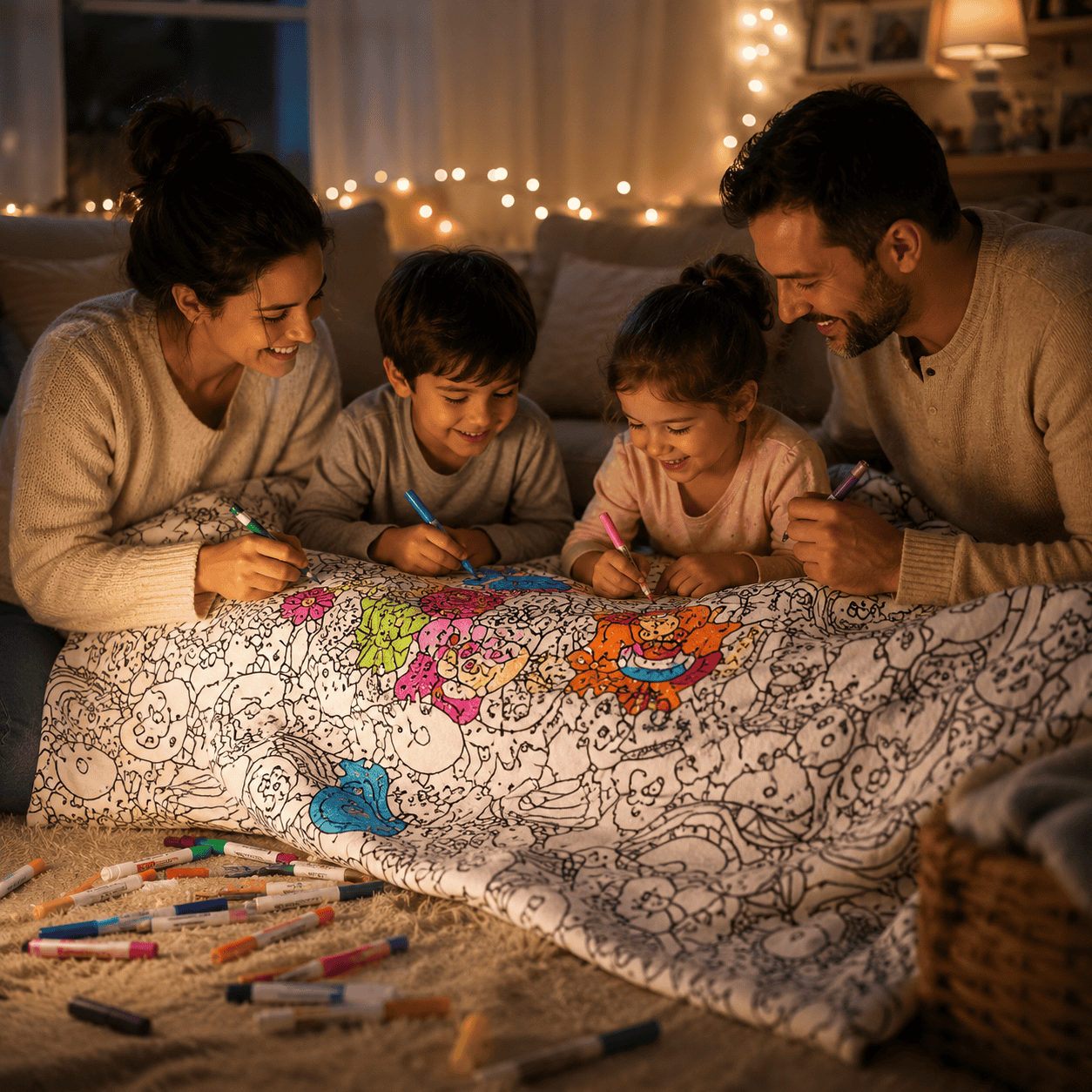 ColorMe Blanket – DIY 24-Marker Coloring Throw
