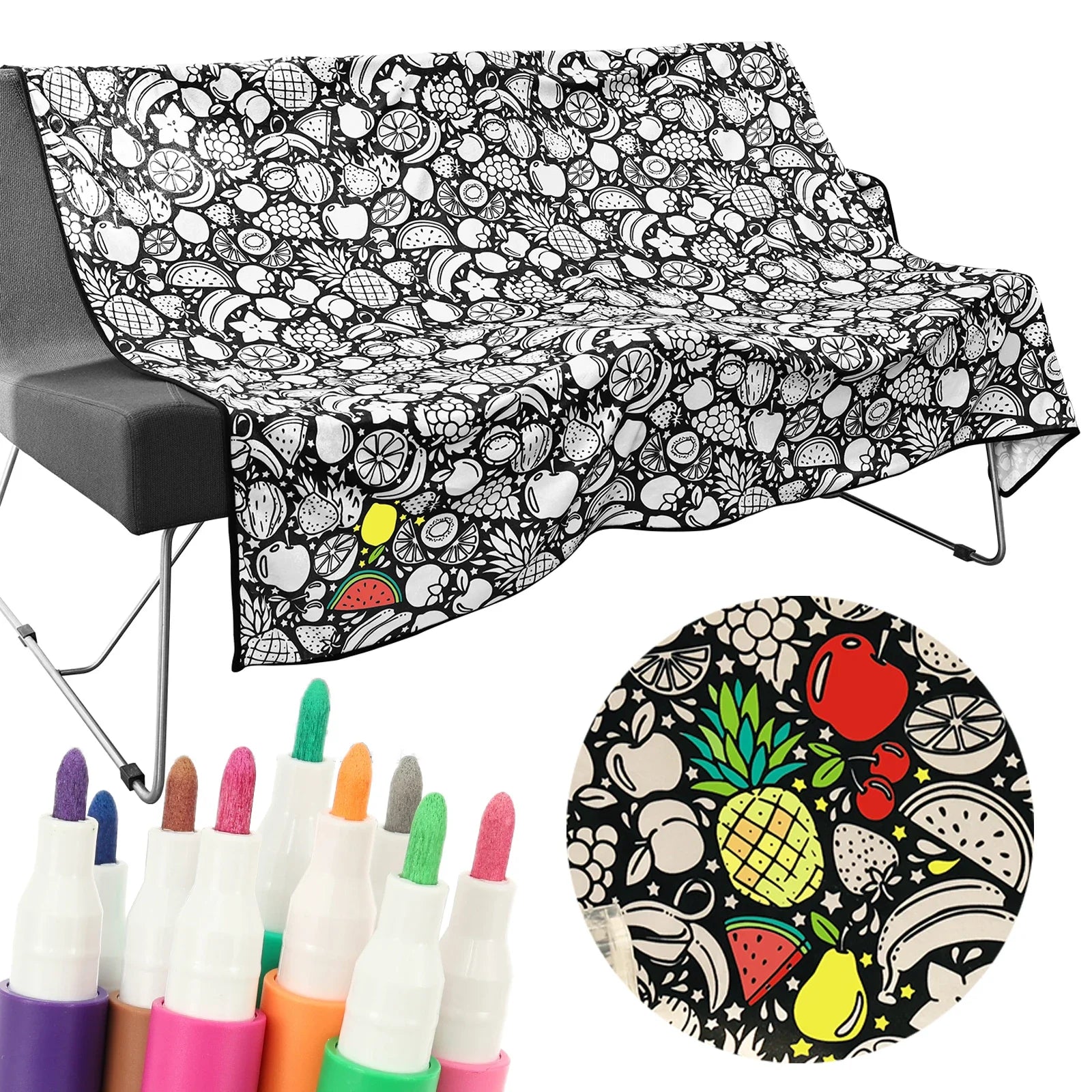 ColorMe Blanket – DIY 24-Marker Coloring Throw