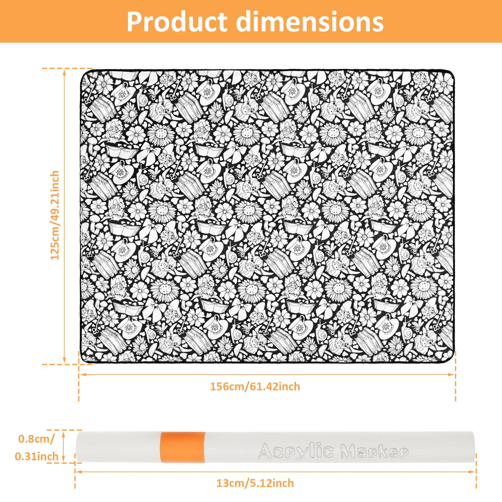 ColorMe Blanket – DIY 24-Marker Coloring Throw
