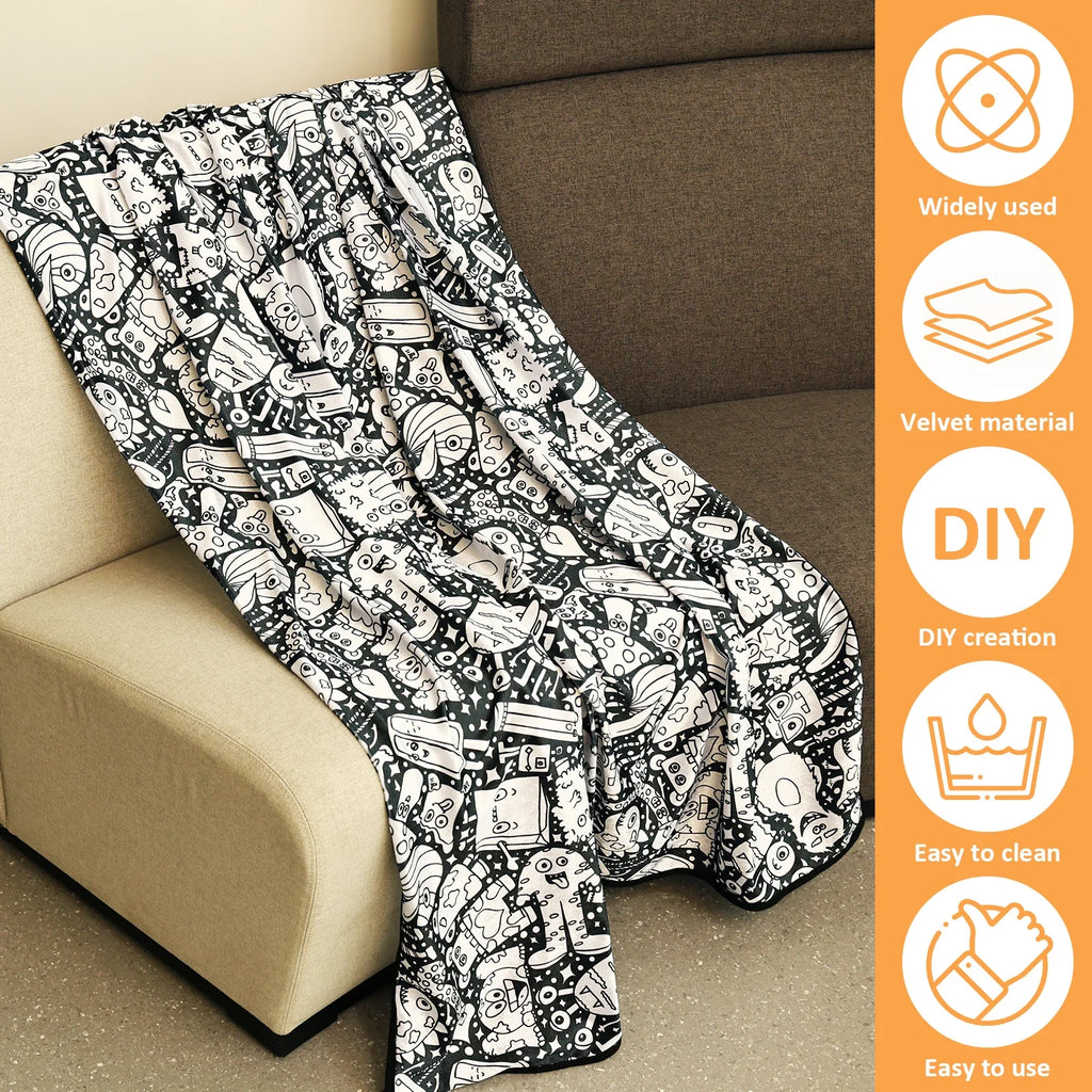 ColorMe Blanket – DIY 24-Marker Coloring Throw