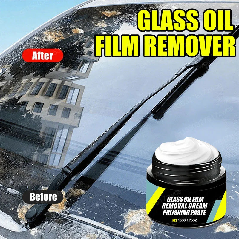 Car Glass Polish & Hydrophobic Coating Kit – Oil Film Remover