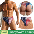 3D Illusion American Flag Swim Trunks