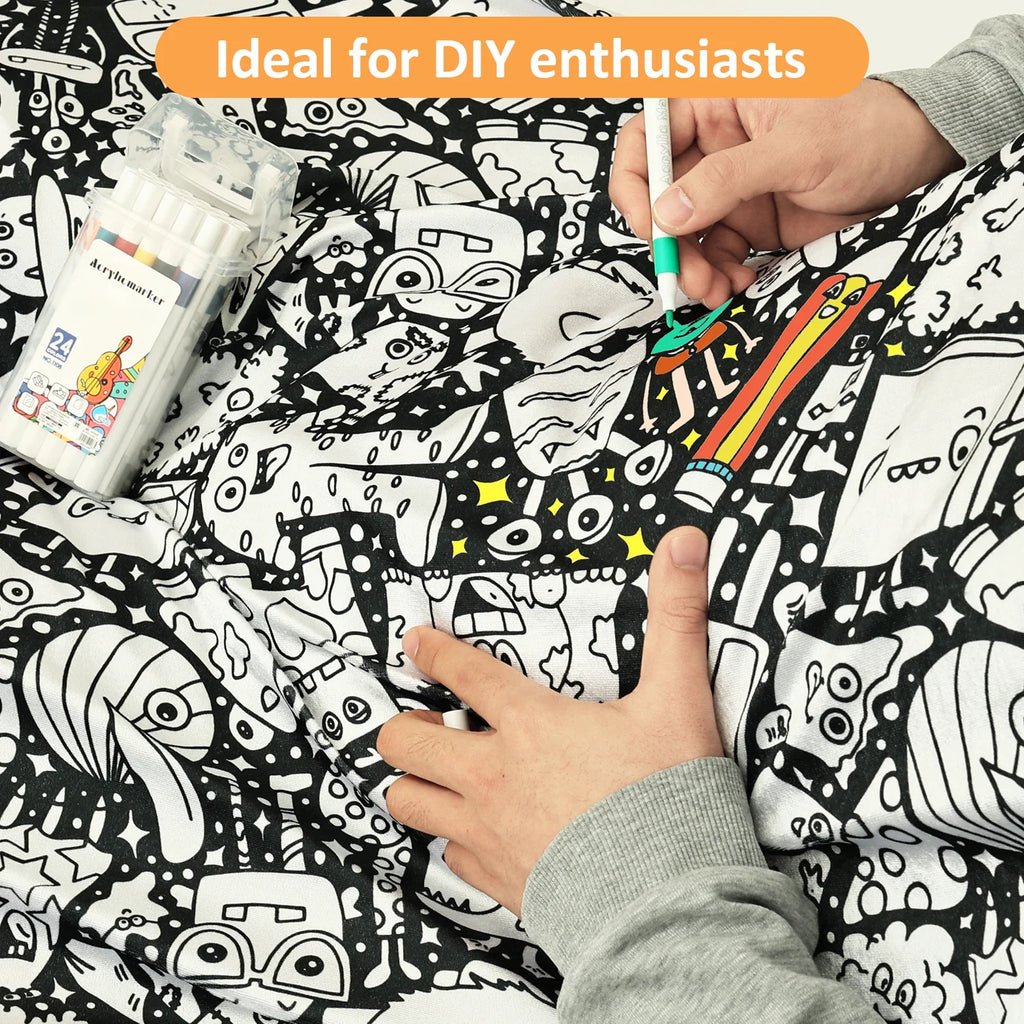 ColorMe Blanket – DIY 24-Marker Coloring Throw