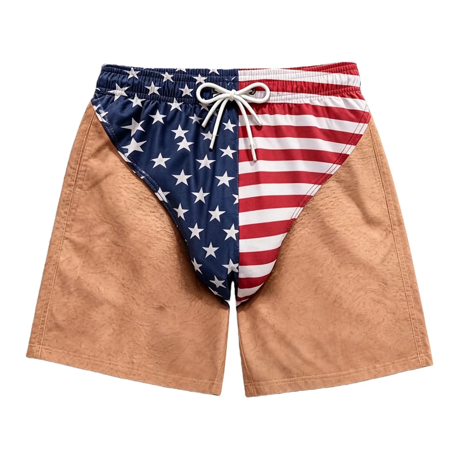 3D Illusion American Flag Swim Trunks