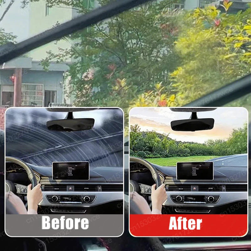 Car Glass Polish & Hydrophobic Coating Kit – Oil Film Remover