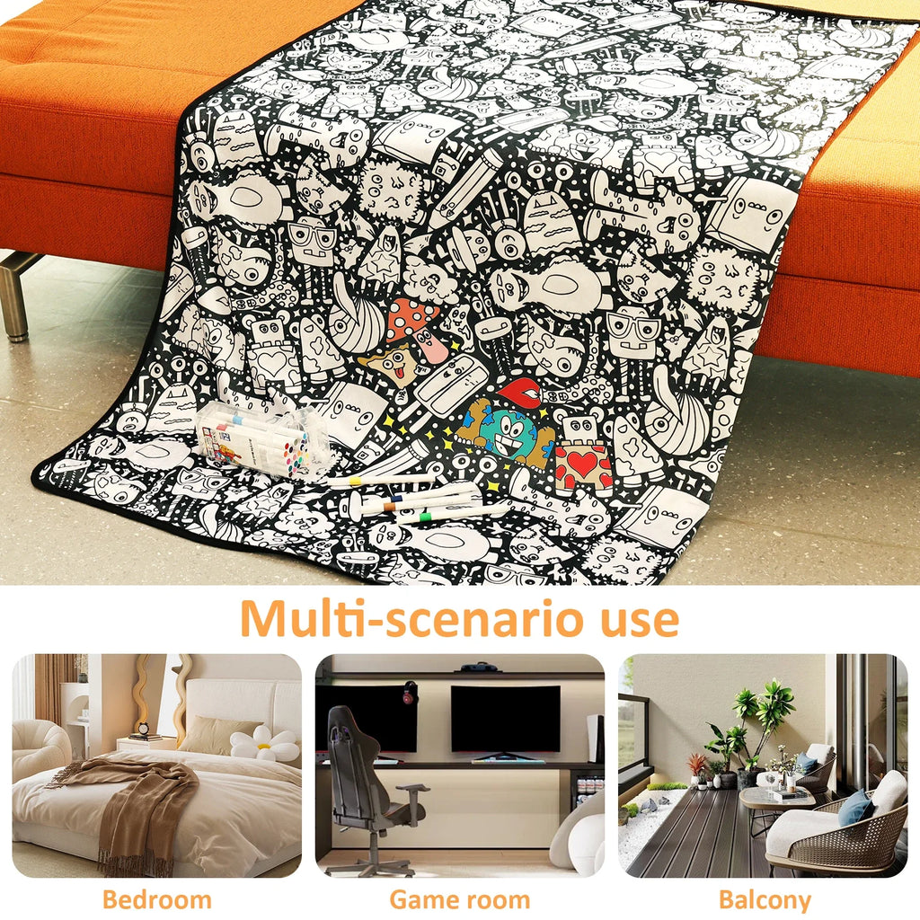 ColorMe Blanket – DIY 24-Marker Coloring Throw